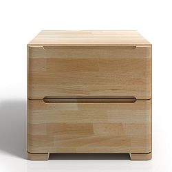 Noční stolek z bukového dřeva se 2 zásuvkami SKANDICA Sparta