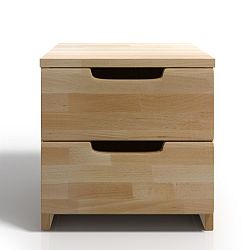 Noční stolek z bukového dřeva se 2 zásuvkami SKANDICA Spectrum