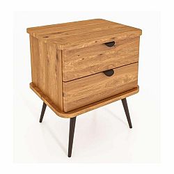 Noční stolek z dubového dřeva v přírodní barvě Kula – The Beds