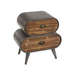 Noční stolek z jedlového dřeva a kovu Santiago Pons London Industrial