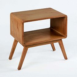 Noční stolek z lakovaného dřeva Thai Natura, 50 x 51 cm