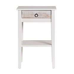 Noční stolek z masivního borovicového dřeva se zásuvkou Marckeric Flora