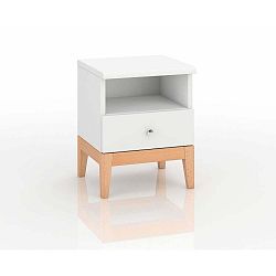 Noční stolek z masivního borovicového dřeva SKANDICA Livia 1S Plus