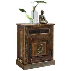 Noční stolek z recyklovaného mangového dřeva Skyport DELHI