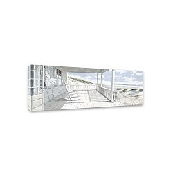 Obraz Styler Canvas Watercolor House On The Beach, 60 x 150 cm