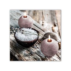 Obraz Styler Glasspik Spa & Zen Grey Wood, 30 x 30 cm