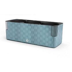 Ocelově modrý květináč Flower Lover Cobble Trio, 40 x 14 cm