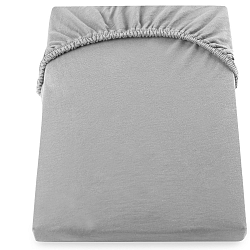 Ocelově šedé prostěradlo DecoKing Amber Collection, 200-220 x 200 cm