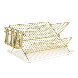 Odkapávač na nádobí ve zlaté barvě  Present Time Rack