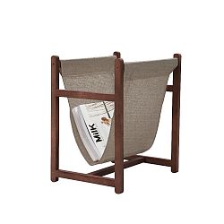 Odkládací stojan na časopisy Linen Couture Warm Grey, šířka 40 cm