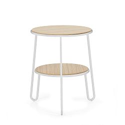 Odkládací stolek s bílou kovovou konstrukcí HARTÔ Anatole, ⌀ 40 cm