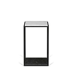 Odkládací stolek s deskami z černého a bílého mramoru TemaHome Forrest