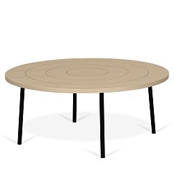 Odkládací stolek s deskou v dekoru dubu TemaHome Ply, ø 80 cm