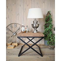 Odkládací stolek s deskou z borovicového dřeva Orchidea Milano Old Factory