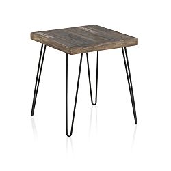 Odkládací stolek s deskou z jilmového dřeva Geese Rea, výška 52 cm