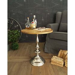 Odkládací stolek s deskou z mangového dřeva Orchidea Milano, ⌀ 51 cm