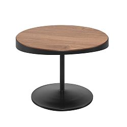 Odkládací stolek s deskou z ořechového dřeva Wewood - Portuguese Joinery Drop, Ø 60 cm