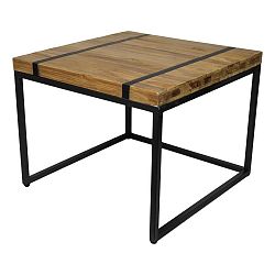 Odkládací stolek s deskou z teakového dřeva HSM collection Bridge, šířka 50 cm