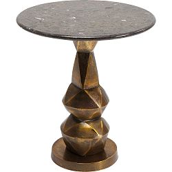 Odkládací stolek s přírodní mramorovou deskou Kare Design Connect, ⌀ 46 cm