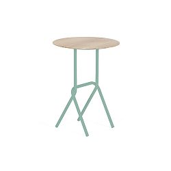 Odkládací stolek s šedozelenou kovovou konstrukcí HARTÔ Désiré, ⌀ 40 cm