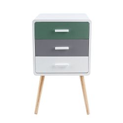 Odkládací stolek se 3 zásuvkami Leitmotiv Neat Tropic