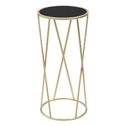 Odkládací stolek v černo-zlaté barvě Mauro Ferretti Glam Simple, výška 75 cm