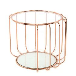 Odkládací stolek v růžovozlaté barvě 360 Living Dana, ⌀ 50 cm