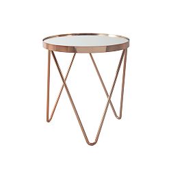 Odkládací stolek v růžovozlaté barvě 360 Living Julia, ⌀ 42 cm