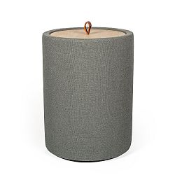 Odkládací stolek v zelenošedé barvě se snímatelnou deskou z dubového dřeva Askala Ibisco, ⌀ 36 cm