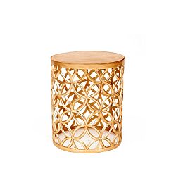 Odkládací stolek ve zlaté barvě Miloo Home Louis, ⌀ 34 cm