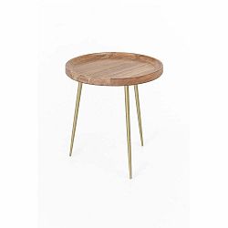 Odkládací stolek z akáciového dřeva WOOX LIVING Noah, ⌀ 46 cm