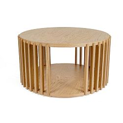 Odkládací stolek z dubového dřeva Woodman Drum, ø 83 cm