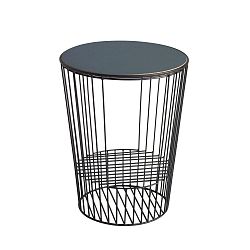 Odkládací stolek z kovu s možností uložení časopisů HARTÔ Duo