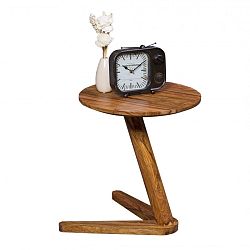 Odkládací stolek z masivního sheeshamového dřeva Skyport BOHA, ⌀ 45 cm