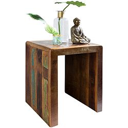 Odkládací stolek z recyklovaného mangového dřeva Skyport DELHI, výška 55 cm
