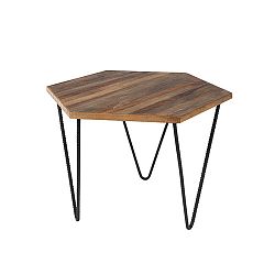 Odkládací stolek z recyklovaného teakového dřeva White Label Cor