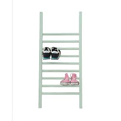 Odkládací žebřík na boty Linen Couture Escalera S Aquamarine, výška 90 cm