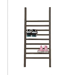Odkládací žebřík na boty Linen Couture Escalera S Black, výška 90 cm