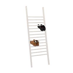 Odkládací žebřík na boty Linen Couture Escalera XL White, výška 1,5 m