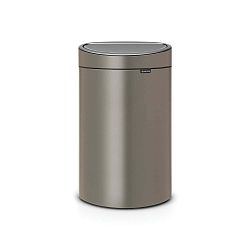 Odpadkový koš v platinové barvě Brabantia Touch Bin, 40 l