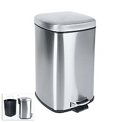 Odpadkový pedálový koš z nerezové oceli Orion, 12 l