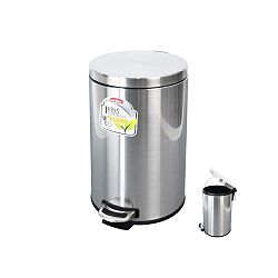 Odpadkový pedálový koš z nerezové oceli Orion Clean, 12 l