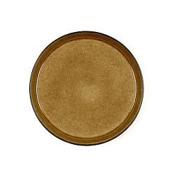 Okrově žlutý kameninový mělký talíř Bitz Mensa, průměr 27 cm