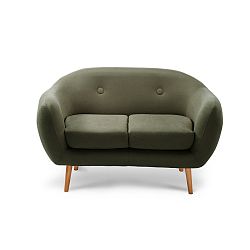Olivově zelená dvoumístná pohovka Scandi by Stella Cadente Maison