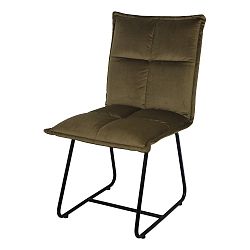 Olivově zelená jídelní židle se sametovým potahem HSM collection Estelle