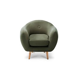 Olivově zelené křeslo Scandi by Stella Cadente Maison Bella