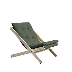 Olivově zelené skládací křeslo z bukového dřeva Karup Design Boogie Olive Green, 60 x 115 cm