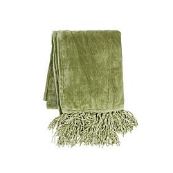 Olivově zelený pléd Tiseco Home Studio Flanelo, 170 x 130 cm