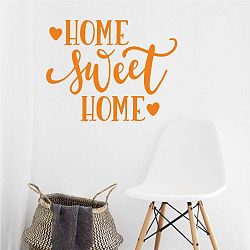 Oranžová nástěnná samolepka North Carolina Scandinavian Home Decors Motto V36