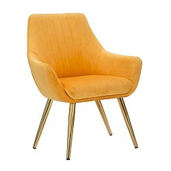 Oranžová polstrovaná židle s područkami Mauro Ferretti Poltrona